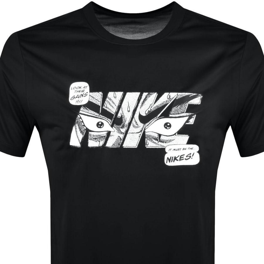 Nike Logo Dri Fit T Shirt Black